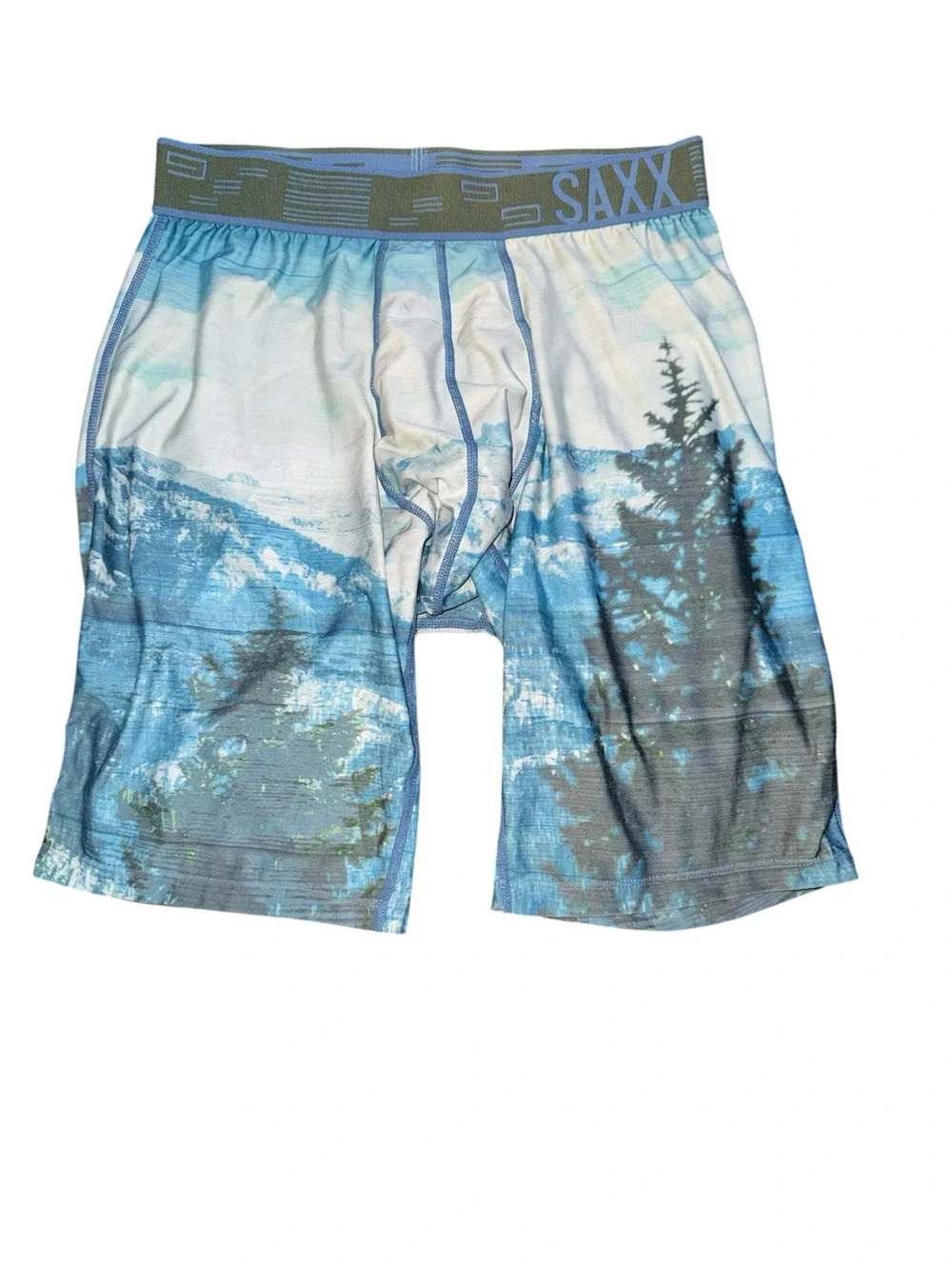 SAXX + Kevin Love collection Fuse nature alpine scene long boxer briefs Medium